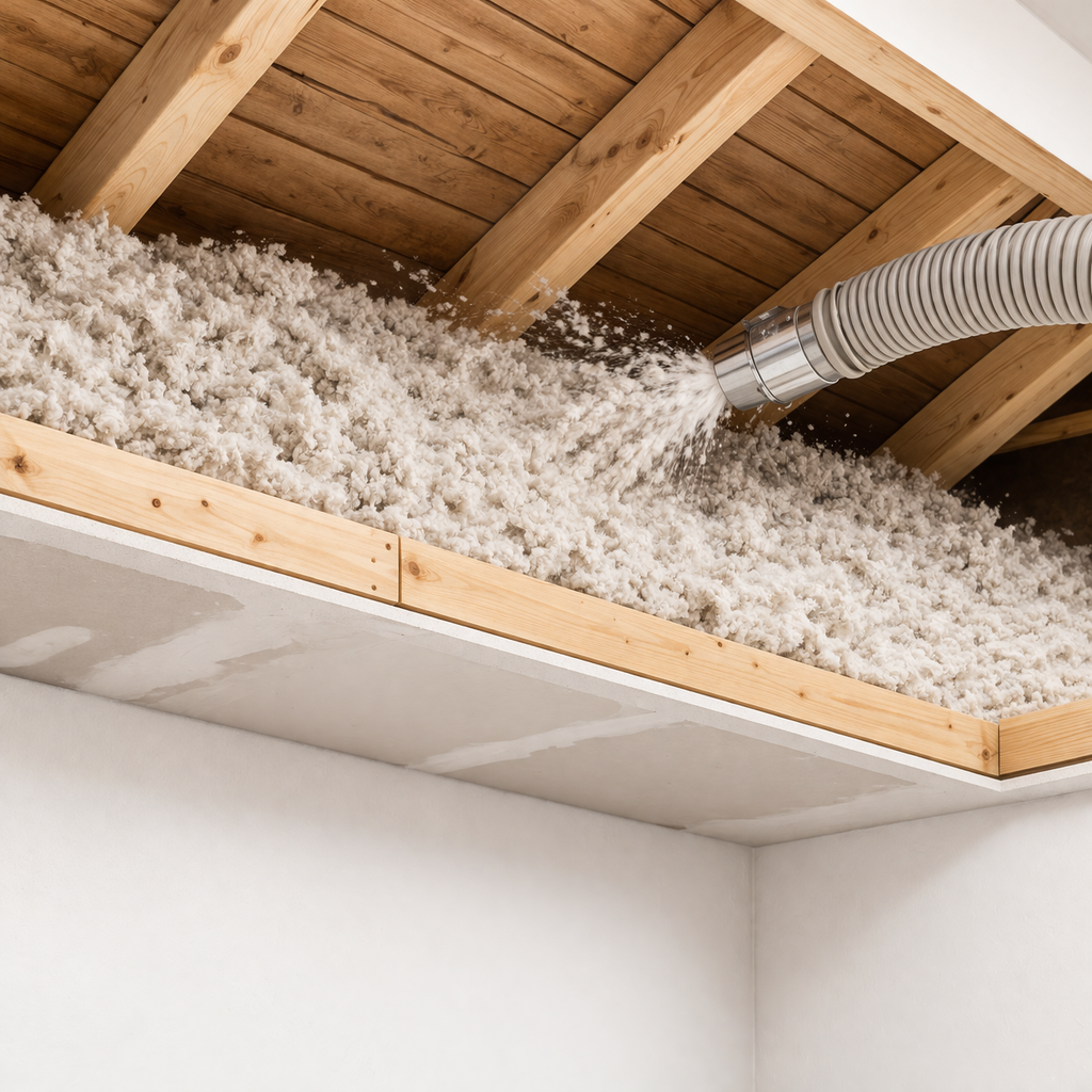 Decke offen aufblasen